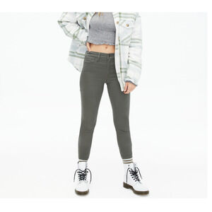 Aeropostale Jeggings Women's Mid Rise High Waisted Dark Wash Green 2REG Normal